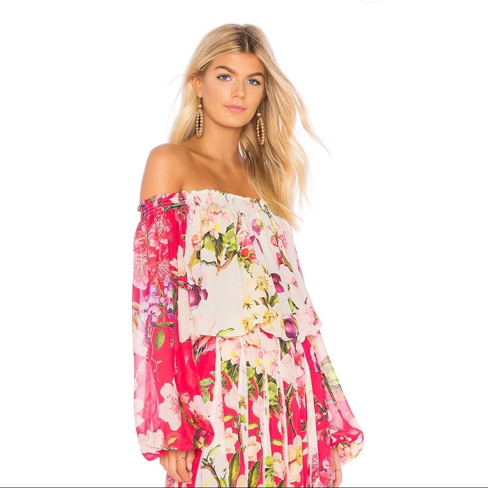 Rococo Sand Off the Shoulder Bloom Top